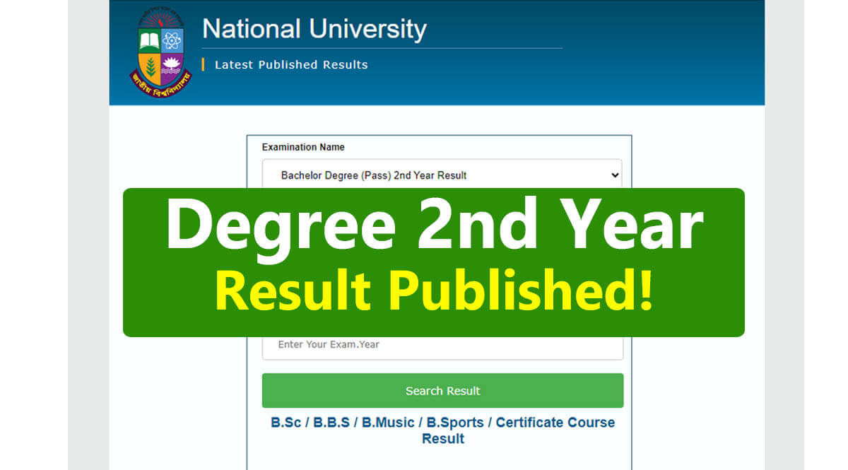 Degree 2nd Year Result 2025 Published