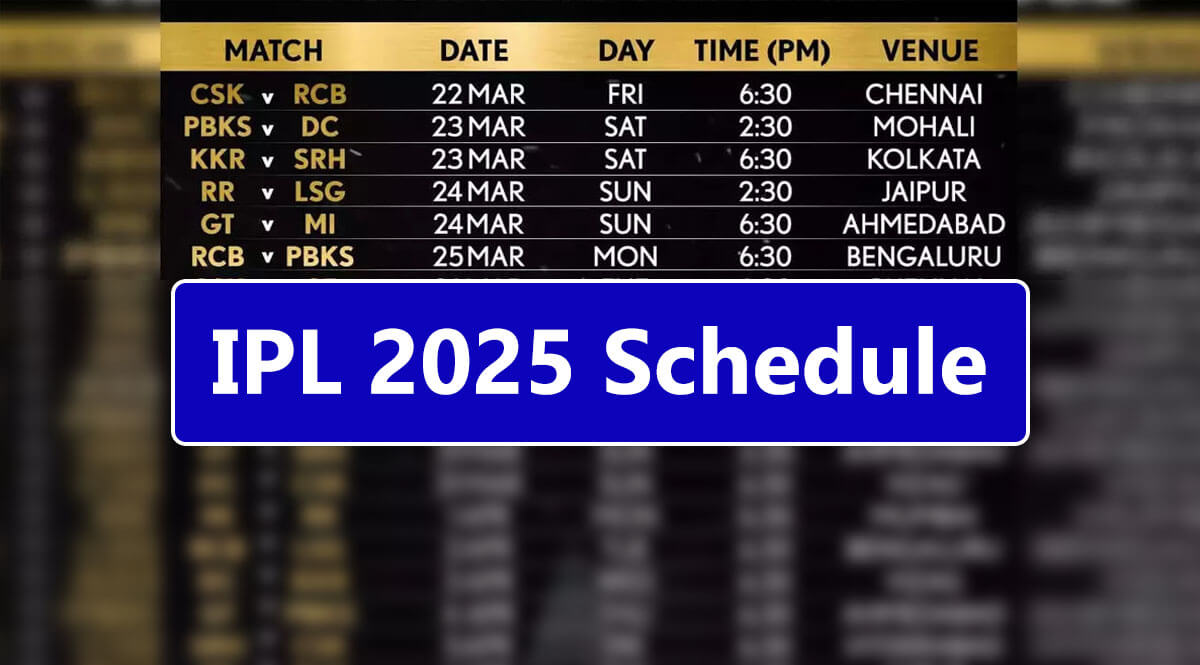 IPL 2025 Schedule