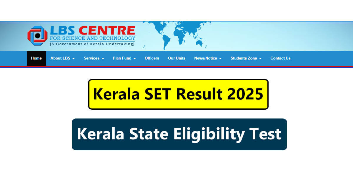 Kerala SET Result 2025