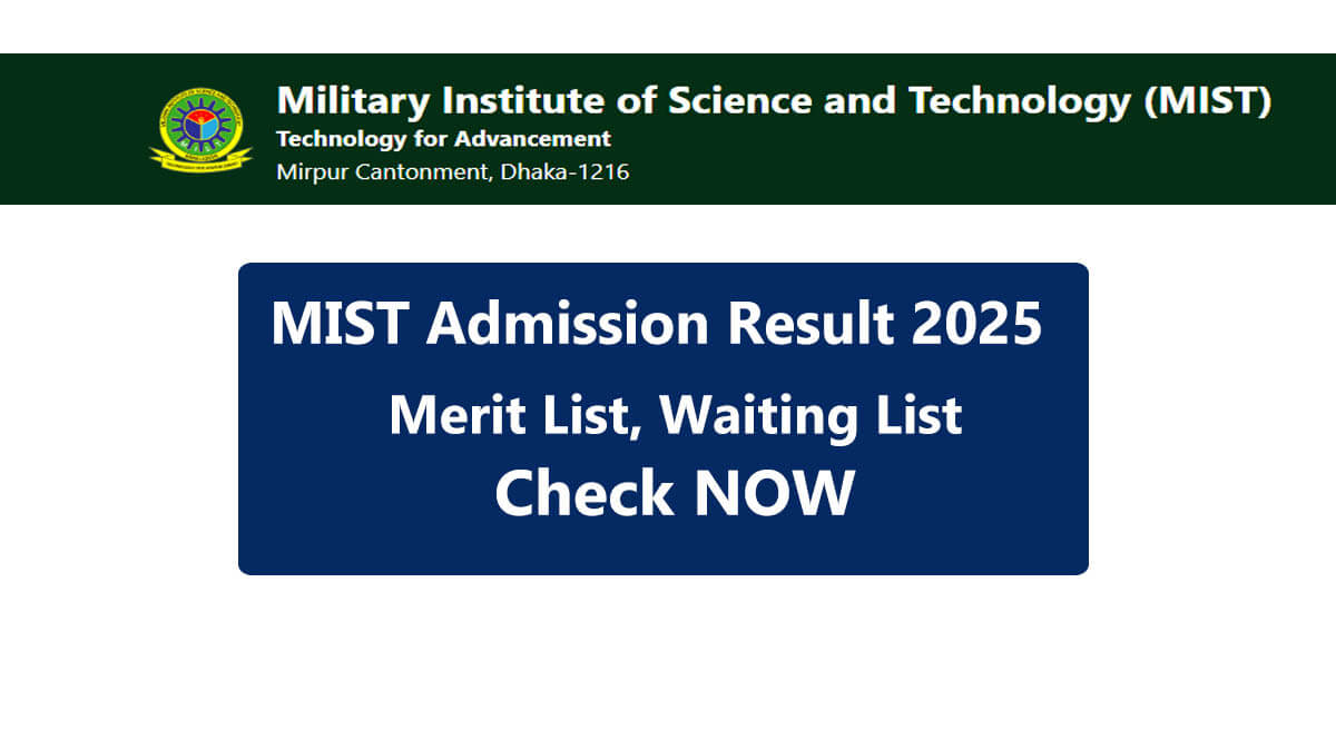 MIST Admission Result 2025