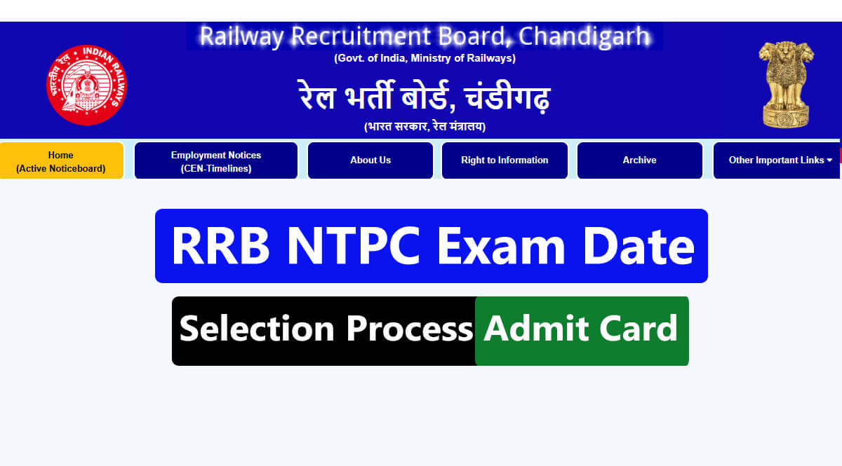 Railway RRB NTPC Exam Date announced