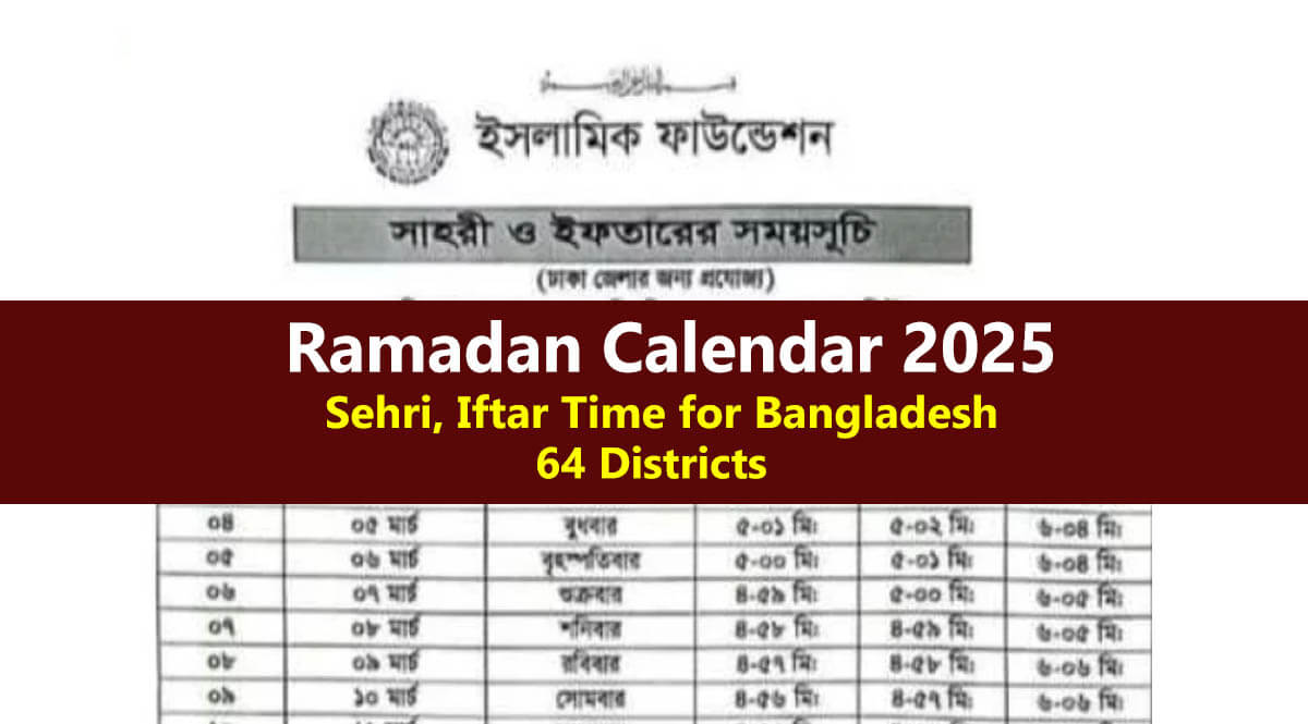 Ramadan Calendar 2025