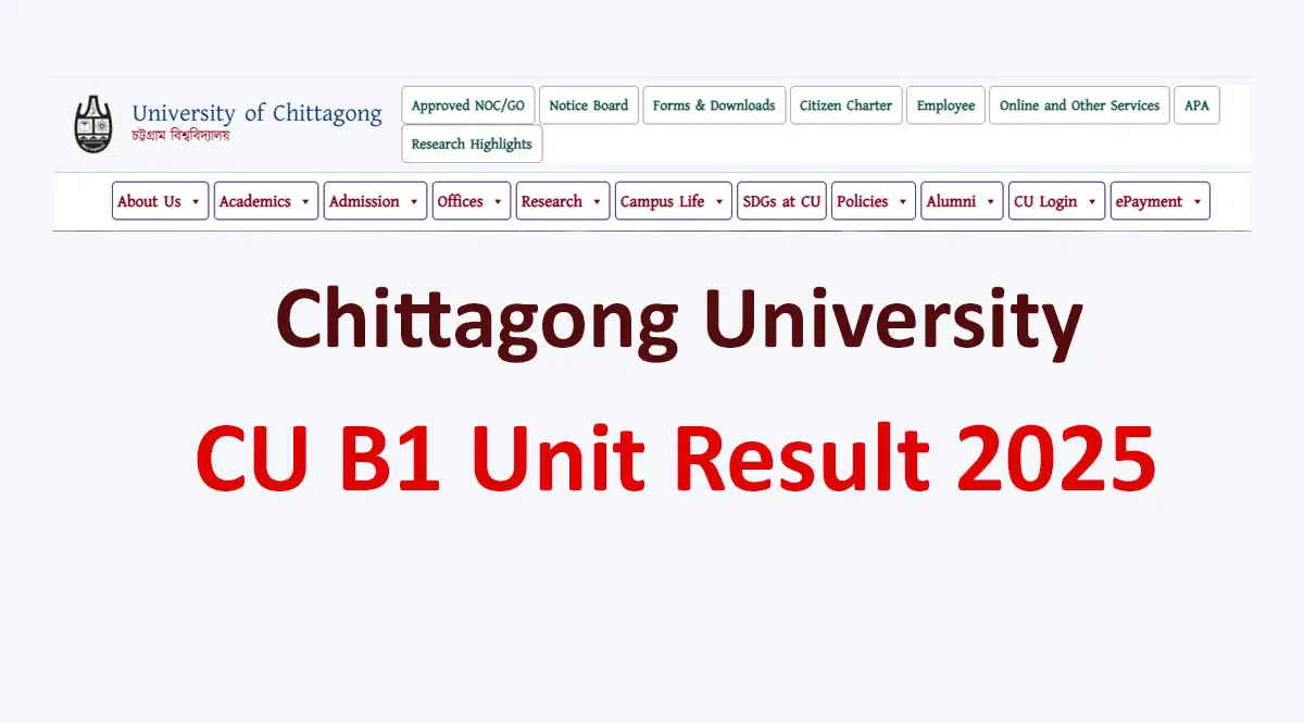 CU B1 Unit Result 2025 Published