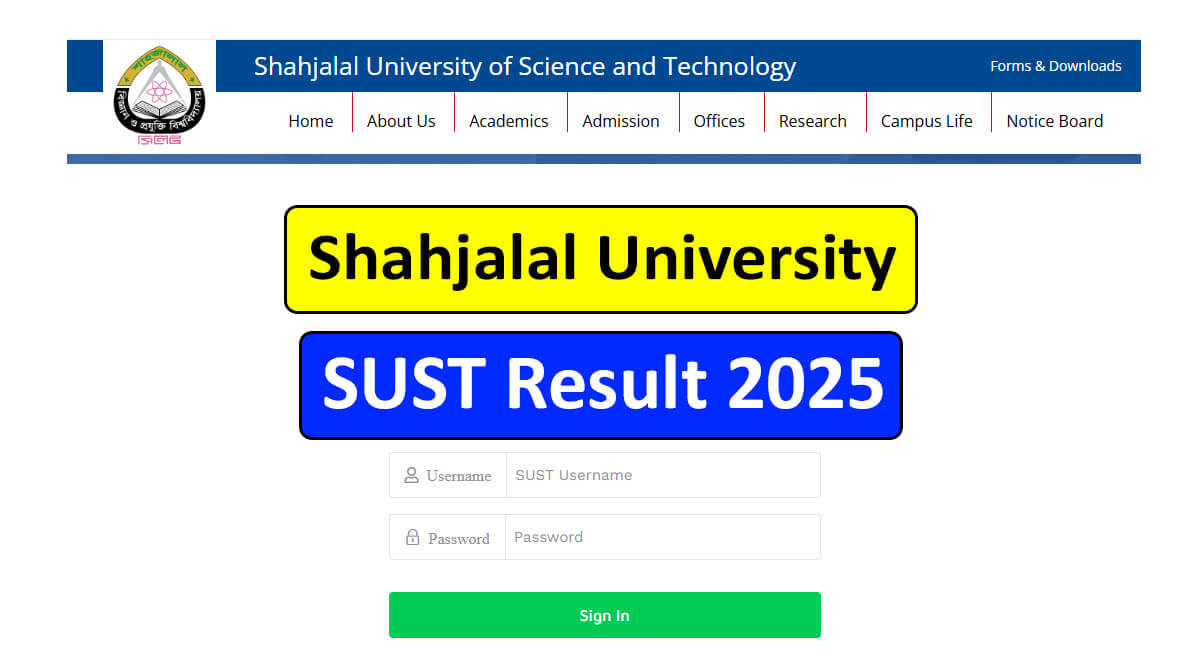 SUST Result 2025